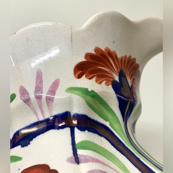 19th Century Antique Gaudy Welsh Hallmarked Unrecorded Pattern Jug Pitcher - Picture 6 of 16